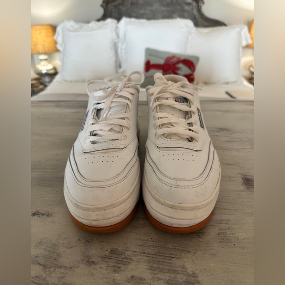 Reebok Club C Extra Platform Sneakers White/Blue - Picture 4 of 12